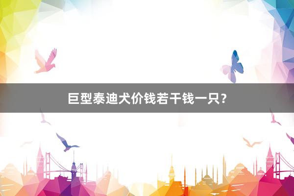 巨型泰迪犬价钱若干钱一只？